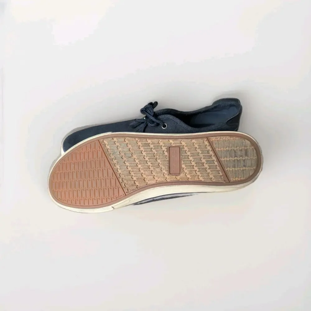 Marc New York Andrew Marc Men's Canvas Sneakers Navy Blue Shoes Size 12